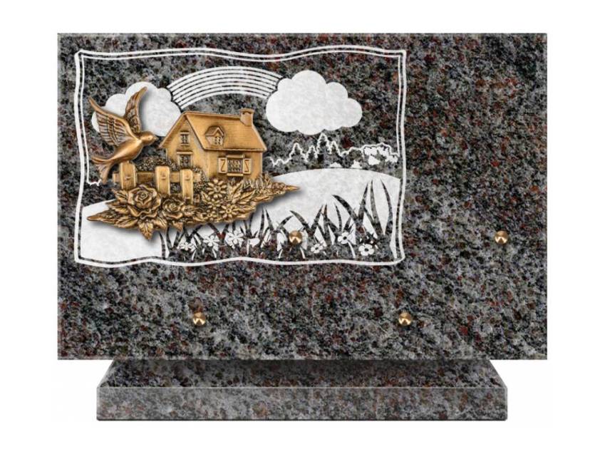 Plaque Granit Rectangle romantique