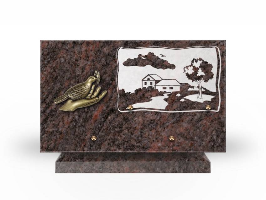 Plaque Granit Rectangle romantique