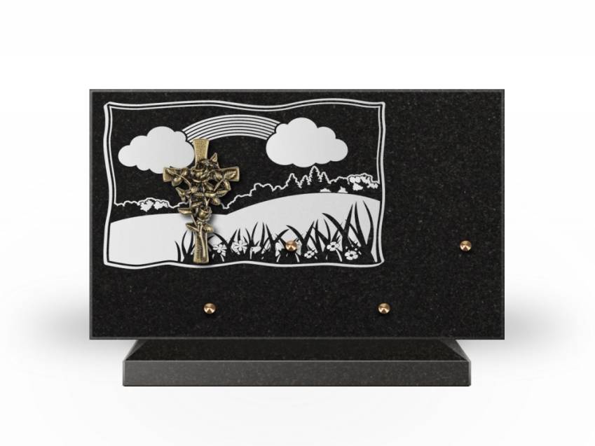 Romantic Rectangle Granite Plaque.