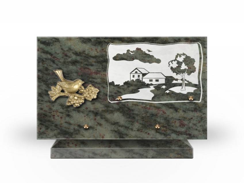 Plaque Granit Rectangle romantique