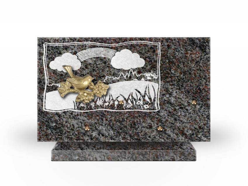 Plaque Granit Rectangle romantique