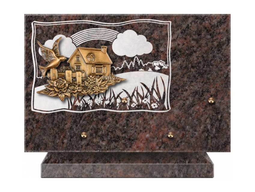 Romantic Rectangle Granite Plaque.