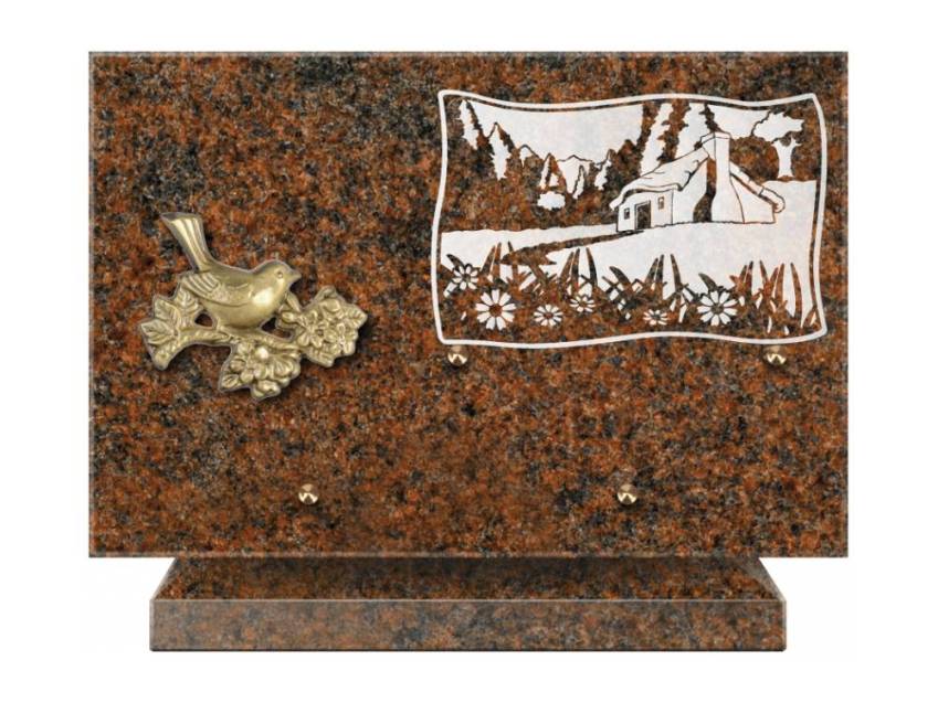 Plaque Granit Rectangle romantique