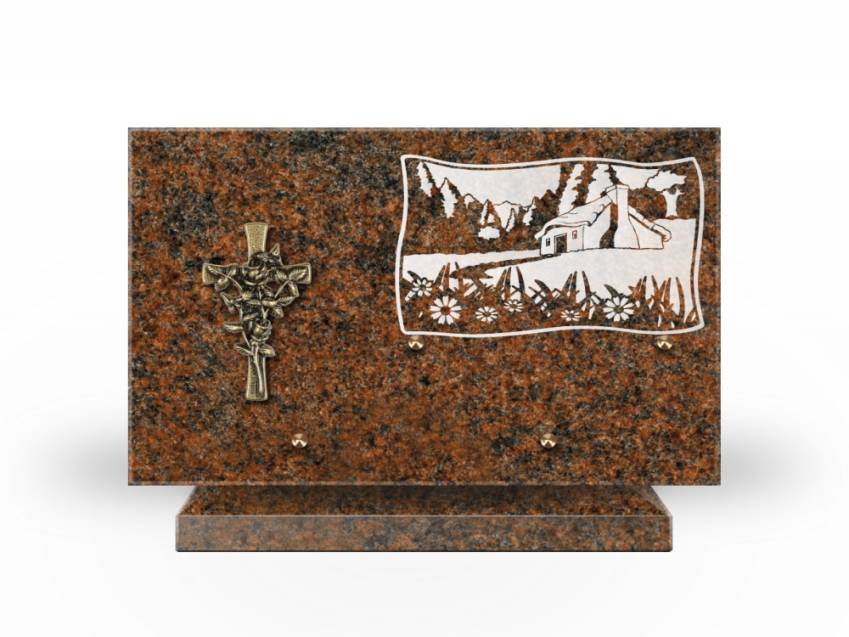 Plaque Granit Rectangle romantique