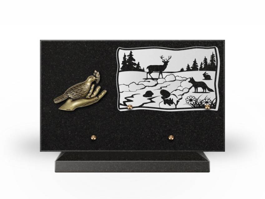 Plaque Granit Rectangle romantique