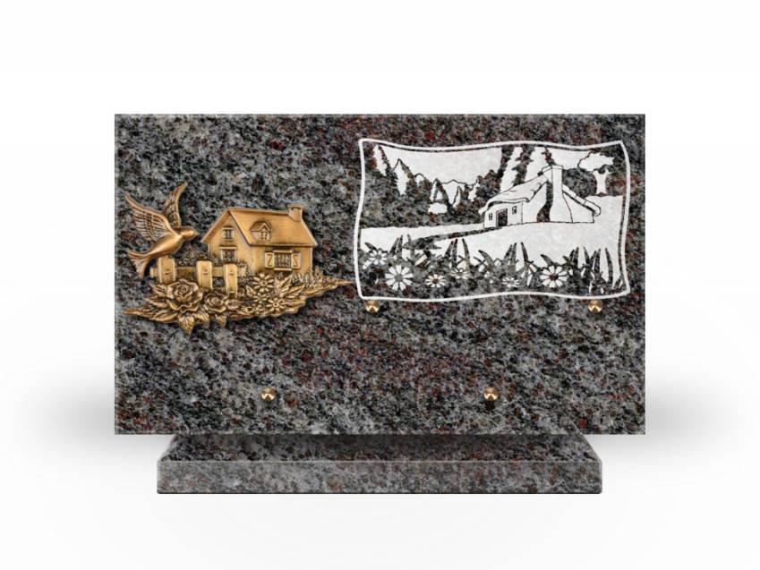 Plaque Granit Rectangle romantique