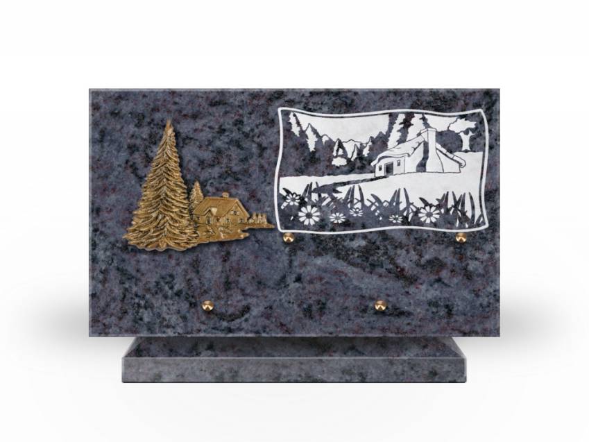 Romantic Rectangle Granite Plaque.