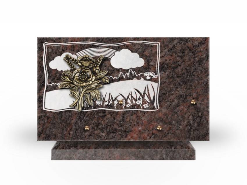 Romantic Rectangle Granite Plaque.