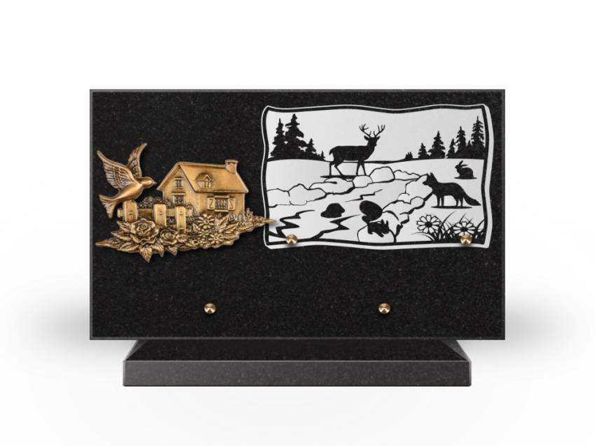 Plaque Granit Rectangle romantique