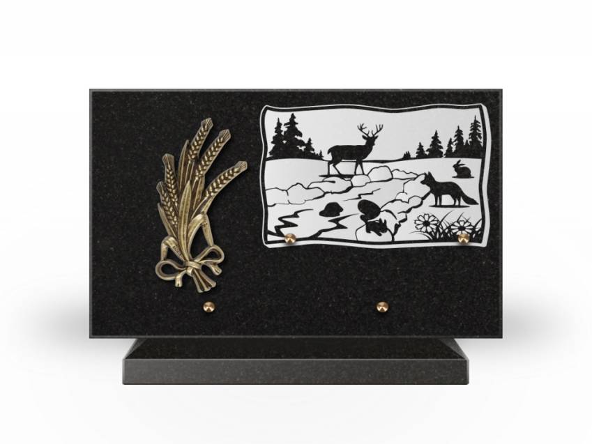 Romantic Rectangle Granite Plaque.