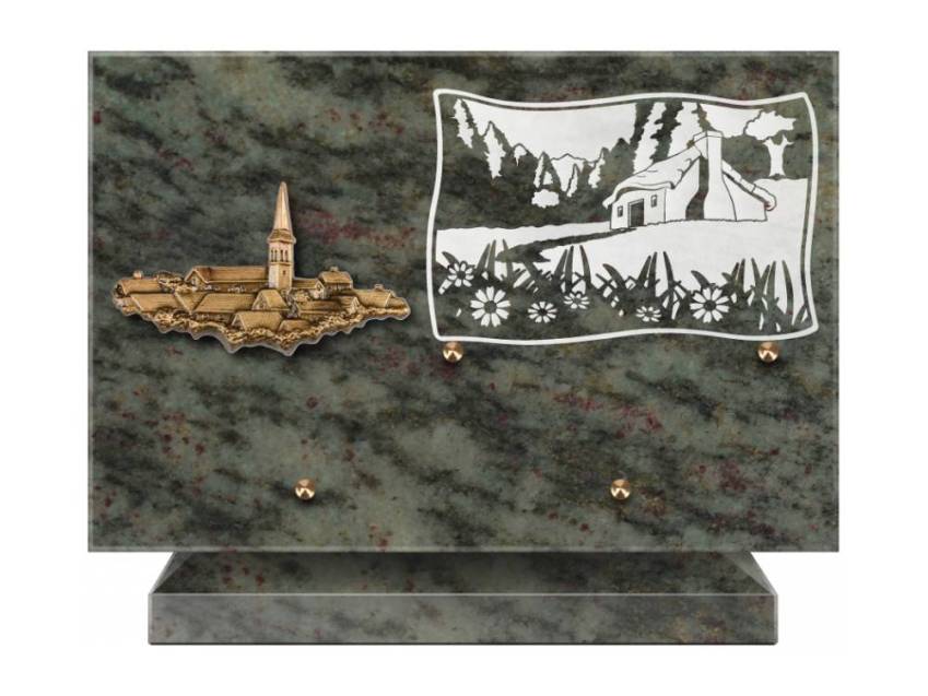 Plaque Granit Rectangle romantique