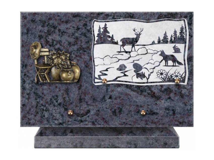 Romantic Rectangle Granite Plaque.