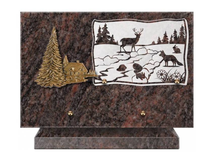 Romantic Rectangle Granite Plaque.