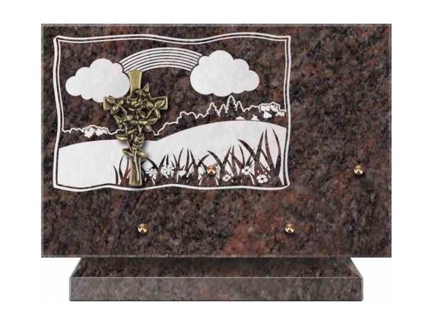 Plaque Granit Rectangle romantique