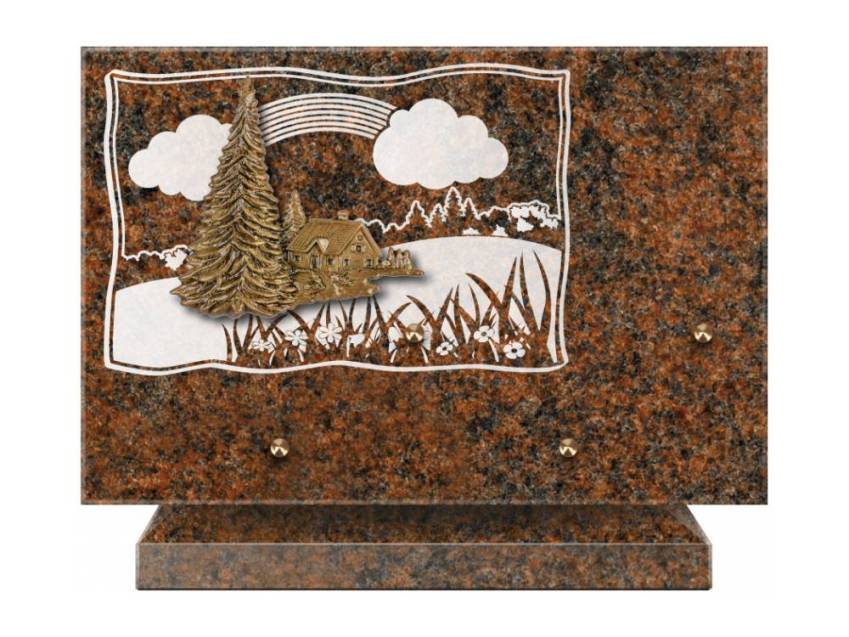 Plaque Granit Rectangle romantique