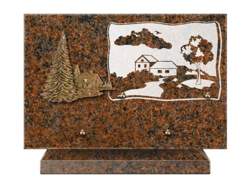 Romantic Rectangle Granite Plaque.