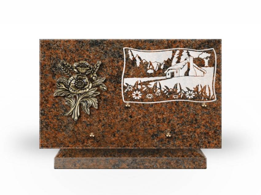 Romantic Rectangle Granite Plaque.