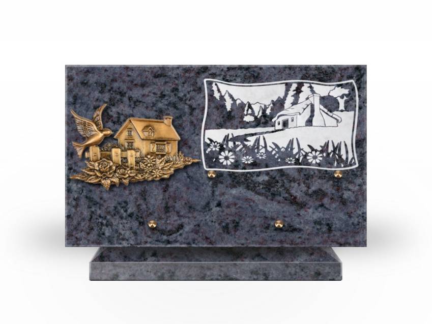 Plaque Granit Rectangle romantique