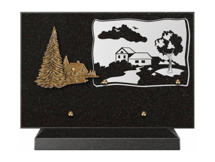 Plaque Granit Rectangle romantique