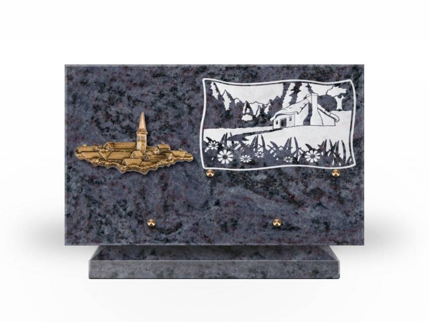 Romantic Rectangle Granite Plaque.