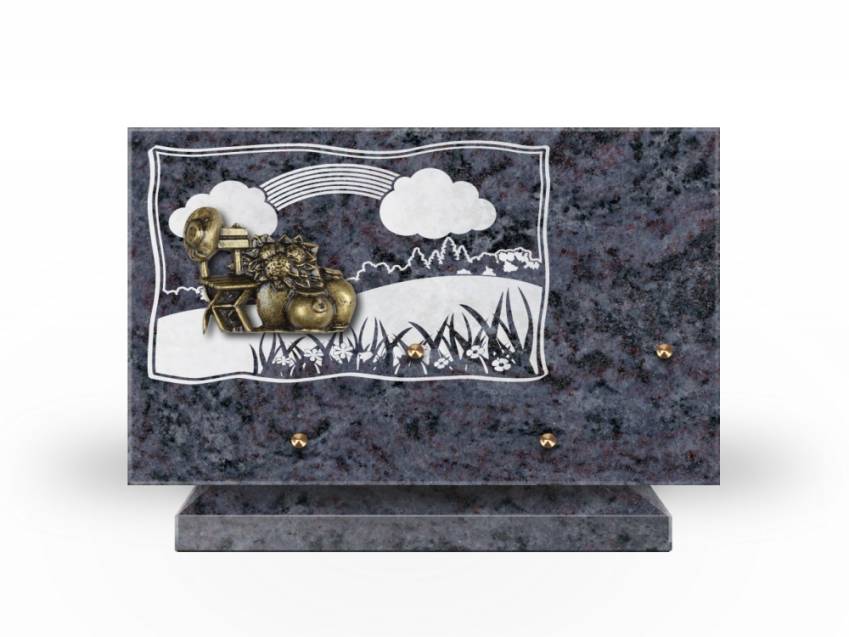 Romantic Rectangle Granite Plaque.