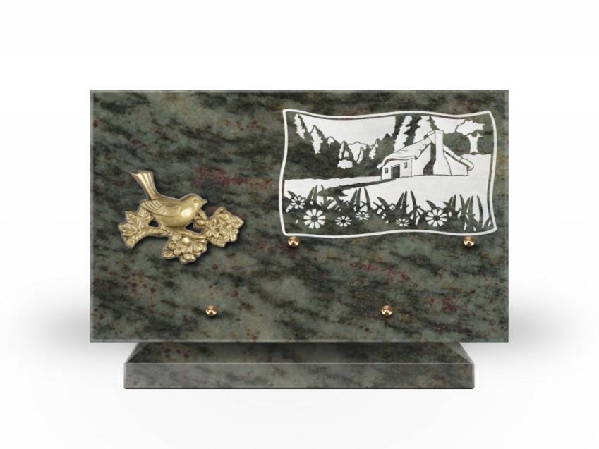 Plaque Granit Rectangle romantique