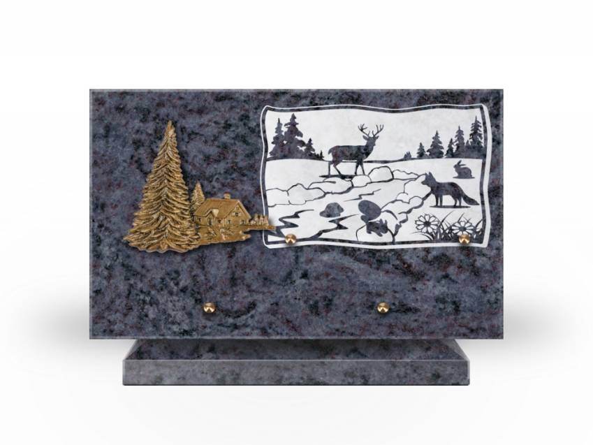 Romantic Rectangle Granite Plaque.