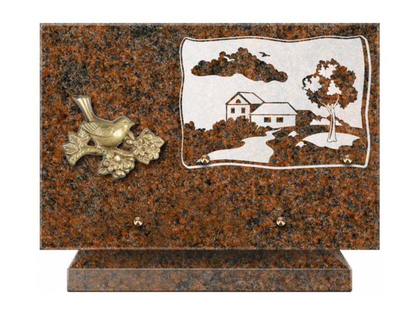 Romantic Rectangle Granite Plaque.