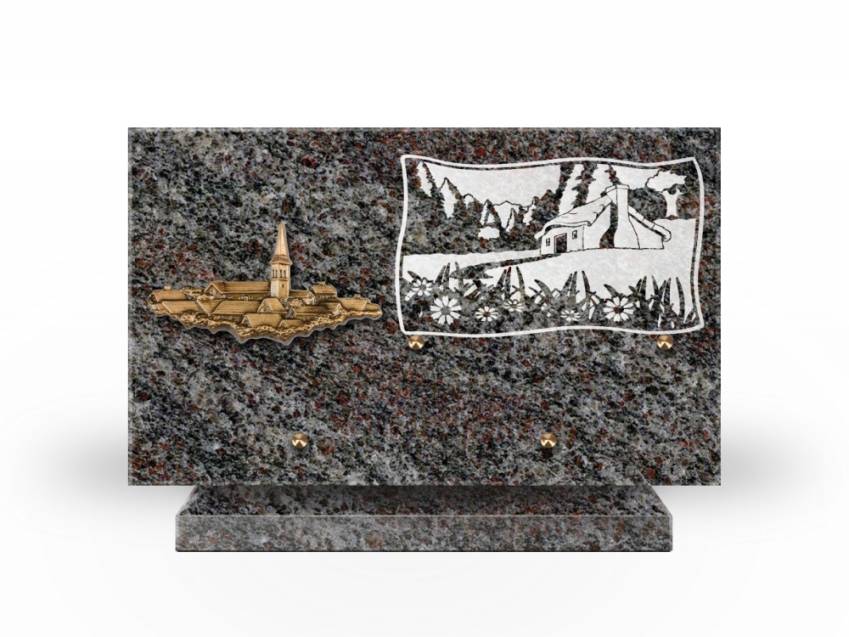 Romantic Rectangle Granite Plaque.