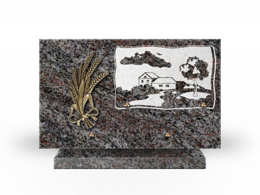 Plaque Granit Rectangle romantique