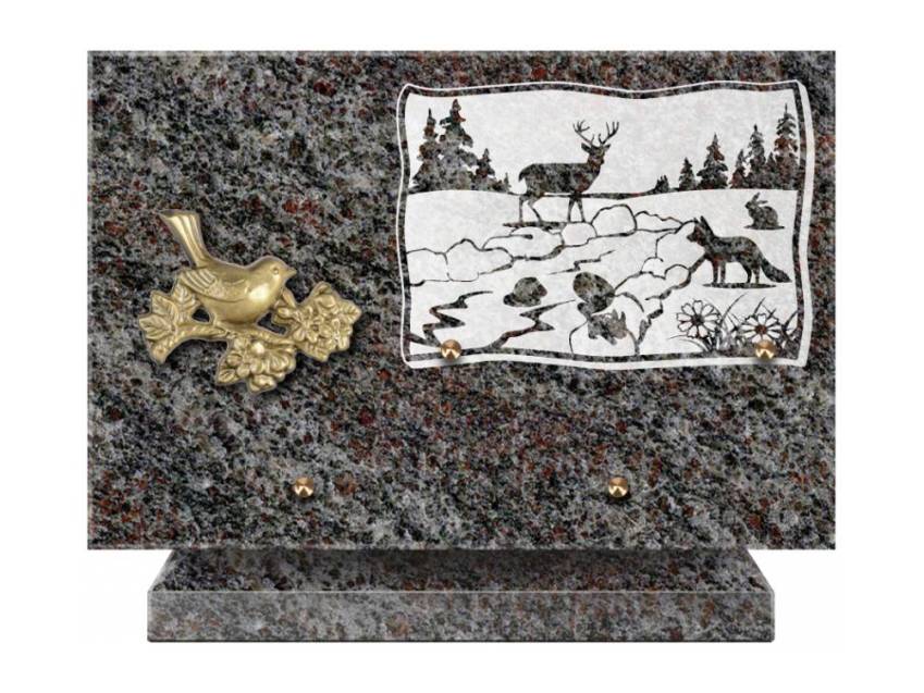 Plaque Granit Rectangle romantique