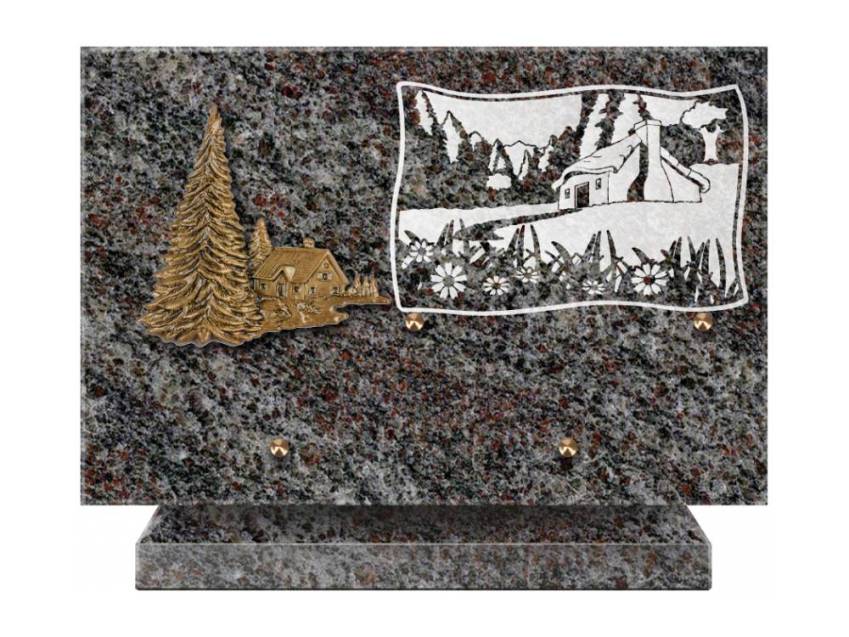 Plaque Granit Rectangle romantique