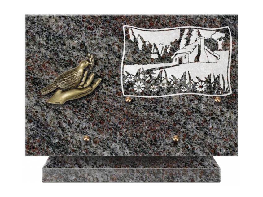 Plaque Granit Rectangle romantique