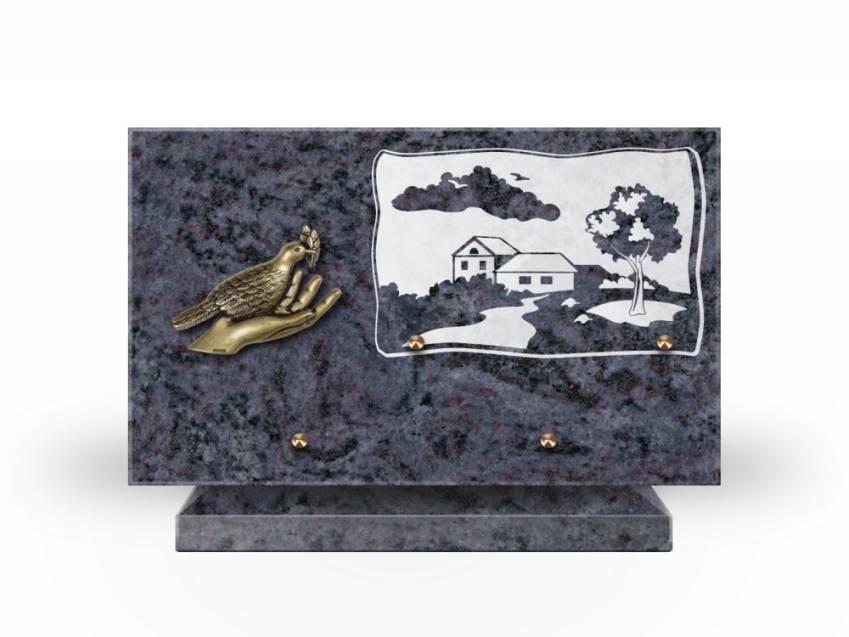 Plaque Granit Rectangle romantique