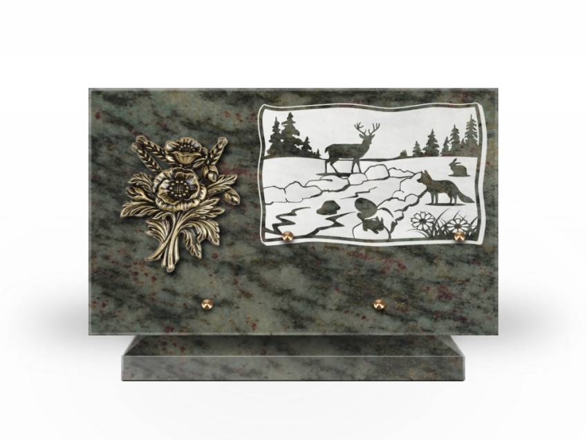 Romantic Rectangle Granite Plaque.