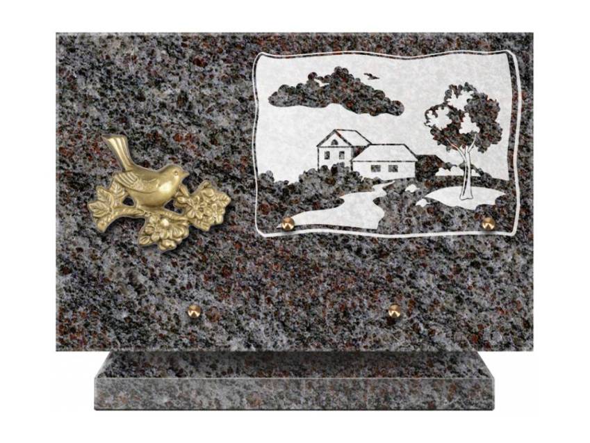 Romantic Rectangle Granite Plaque.