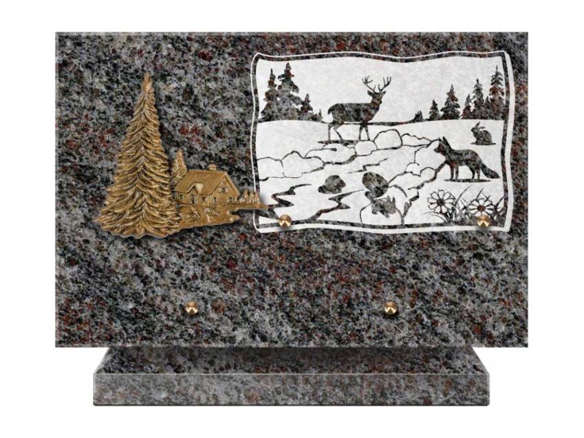 Romantic Rectangle Granite Plaque.