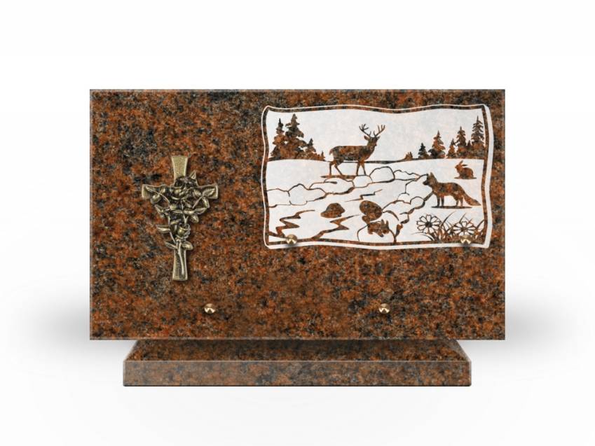 Romantic Rectangle Granite Plaque.