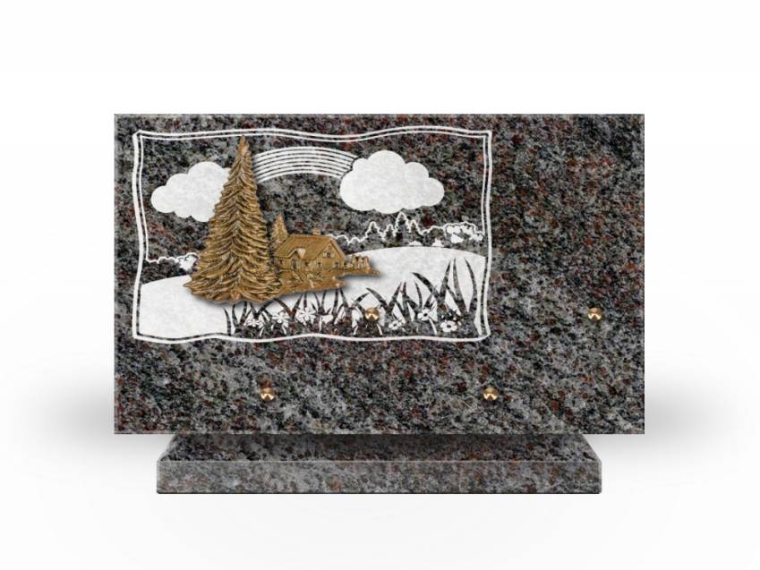 Romantic Rectangle Granite Plaque.