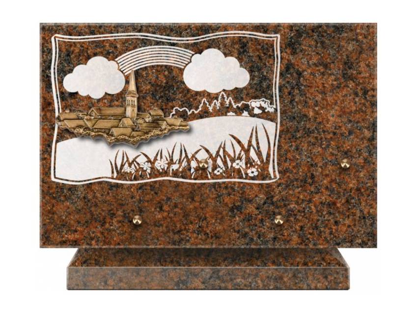 Romantic Rectangle Granite Plaque.