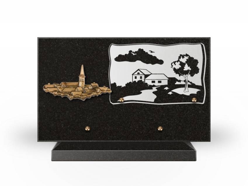 Plaque Granit Rectangle romantique