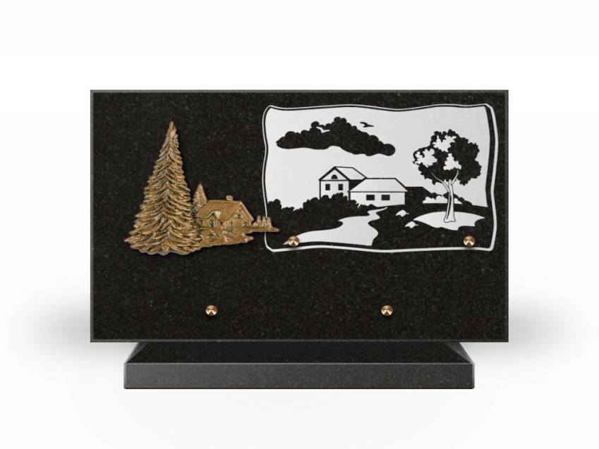 Romantic Rectangle Granite Plaque.