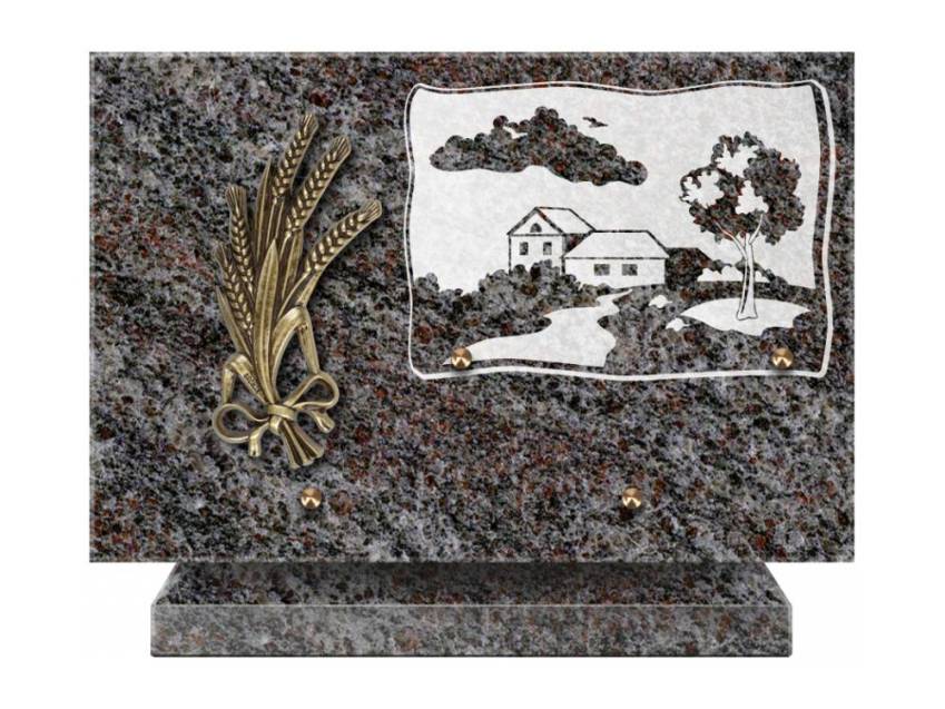 Plaque Granit Rectangle romantique