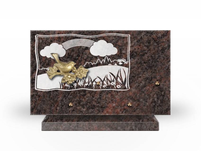 Plaque Granit Rectangle romantique