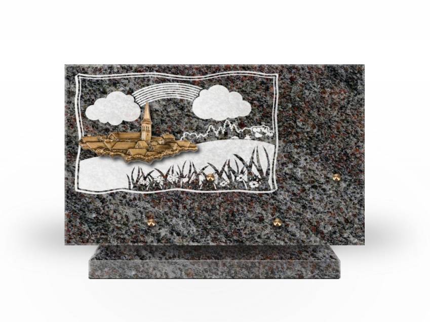 Romantic Rectangle Granite Plaque.