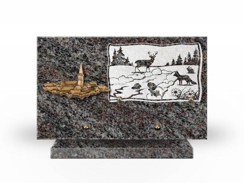 Romantic Rectangle Granite Plaque.