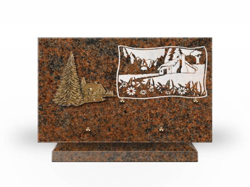 Romantic Rectangle Granite Plaque.