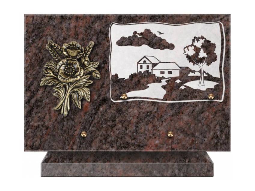 Plaque Granit Rectangle romantique