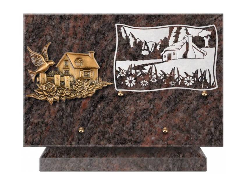 Plaque Granit Rectangle romantique