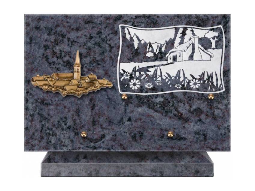 Plaque Granit Rectangle romantique